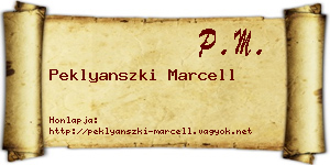 Peklyanszki Marcell névjegykártya